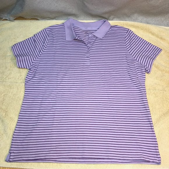 Laura Scott Polo, Purple Striped, XL Petite, NWT! - Picture 2 of 10